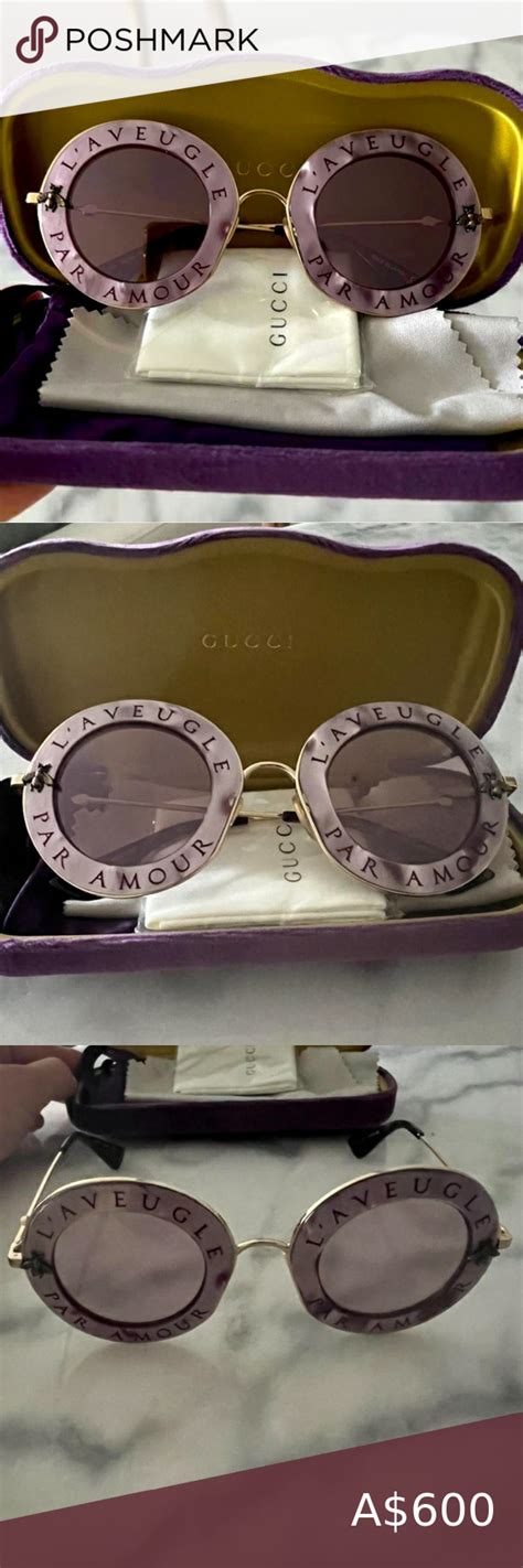 gucci sunglasses l'amour|love is blind Gucci quote.